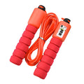 Professional electronic counting skipping rope 287cm long with blue handle and display