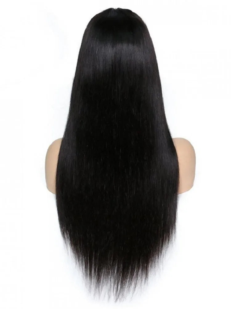Real hair weave straight wig natural colour medium long length 8 to 30 inch sizes