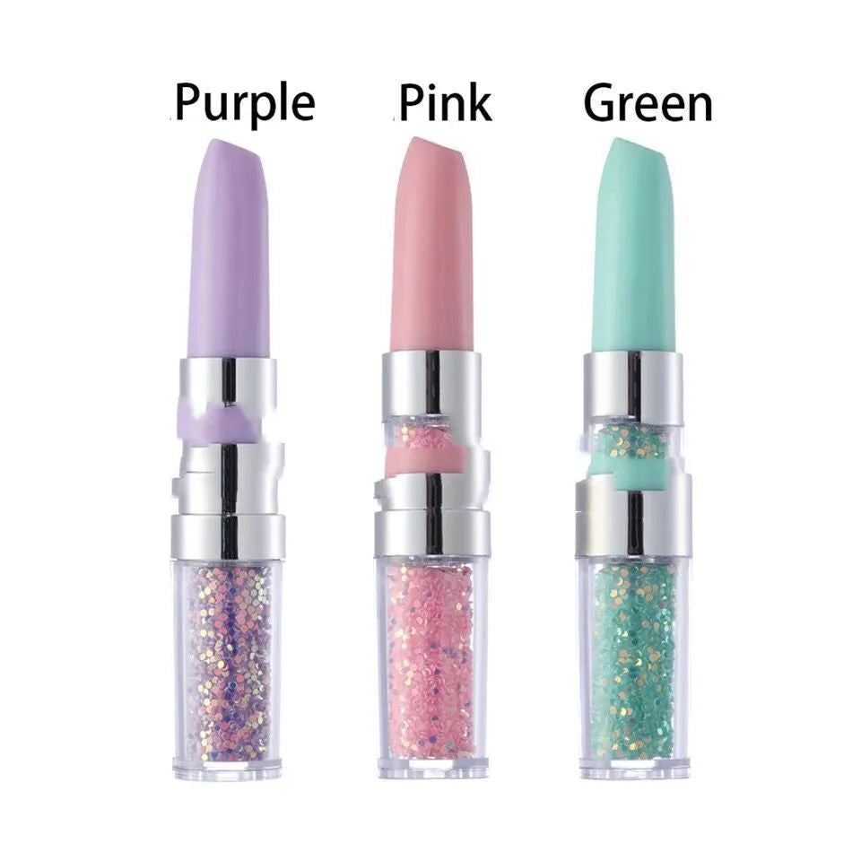 A plastic diamond painting point drill pen shown in pink, purple, and green colour options.