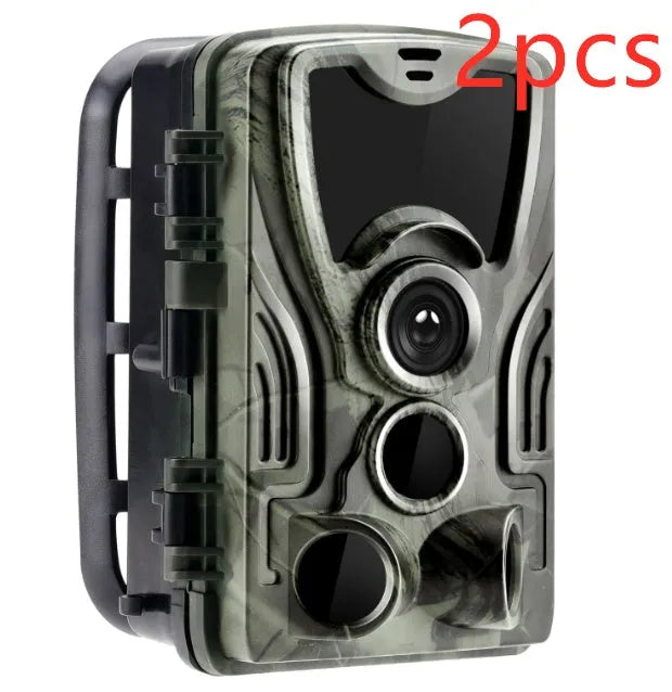 Green cellular trail camera for hunting with 16MP sensor, night vision, and IP65 waterproof rating