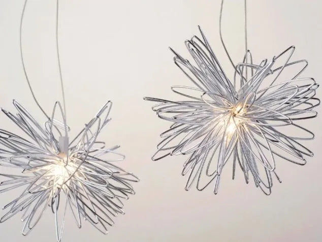 Aluminium wire star and moon design chandelier ceiling light with adjustable height