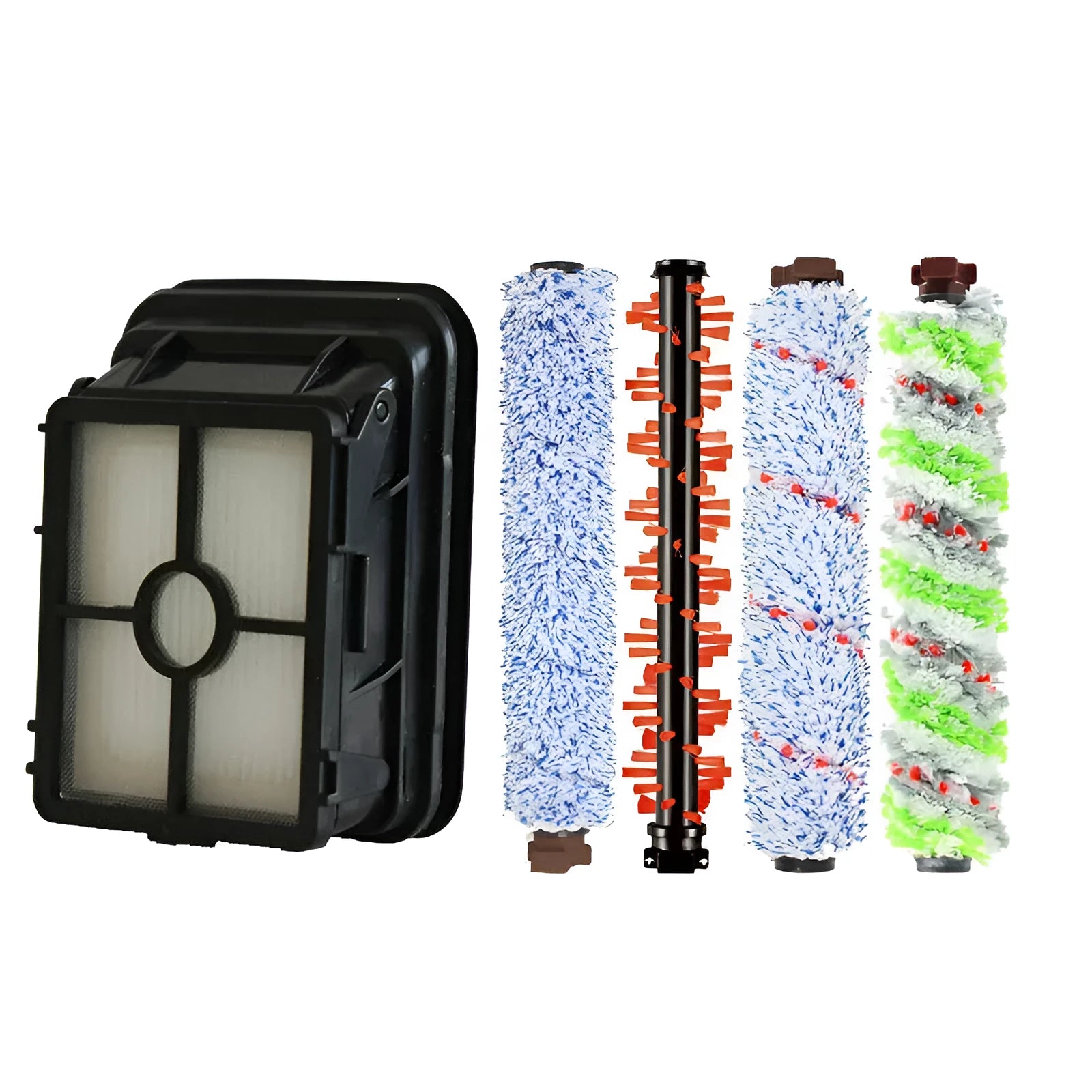 Bissell vacuum roller brush replacement kit with filter carpet brush wood brush and pet brush for 1866 1868 1926 1785 models