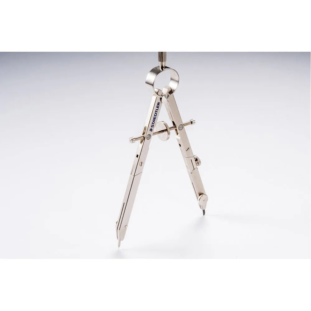 STAEDTLER 551 01 steel technical drawing compass with telescopic rod extended.