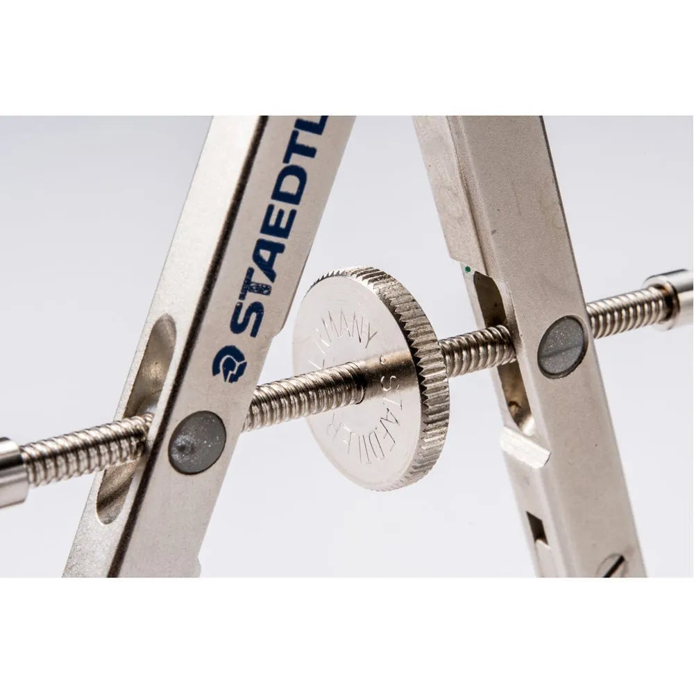 STAEDTLER 551 01 steel technical drawing compass with telescopic rod extended.