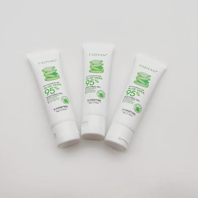 Aloe vera gel 60g green tube moisturiser after sun soothing skin repair face cream