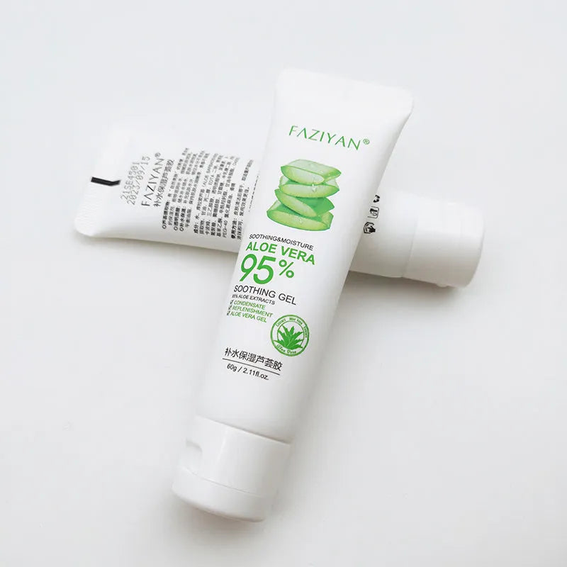 Aloe vera gel 60g green tube moisturiser after sun soothing skin repair face cream