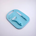Multipurpose kitchen tool set with PP silicone handle and 3CR14 steel blade in blue colour