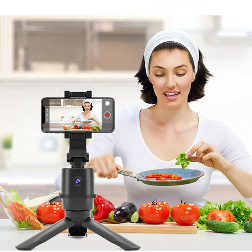 360 intelligent tracking pan tilt phone bracket with AI face recognition for mobile phones