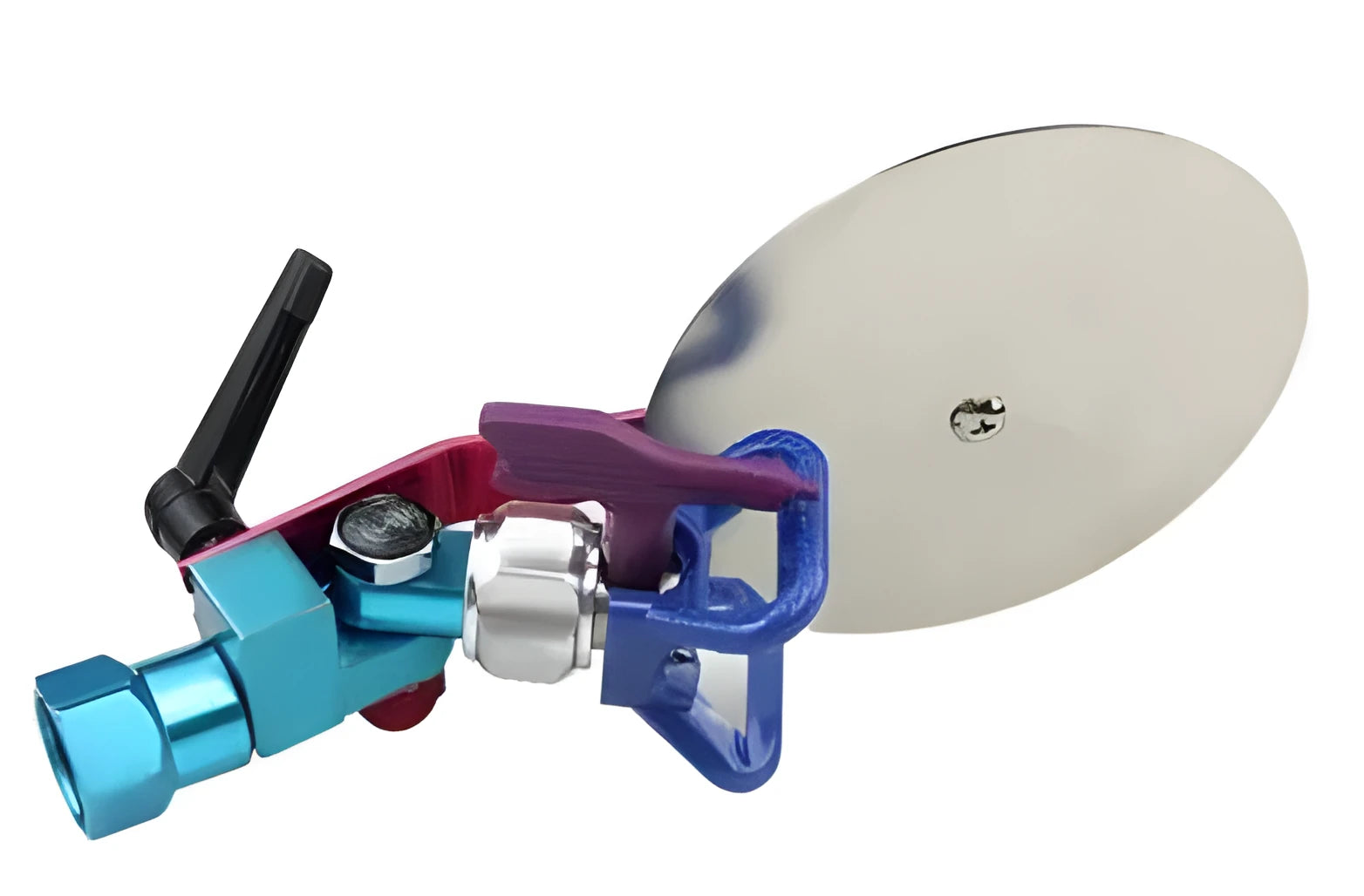 Aluminium alloy colour separation baffle for airless sprayer with anti-splash function