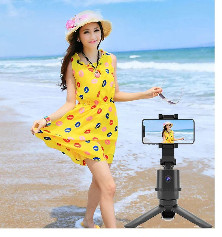 360 intelligent tracking pan tilt phone bracket with AI face recognition for mobile phones
