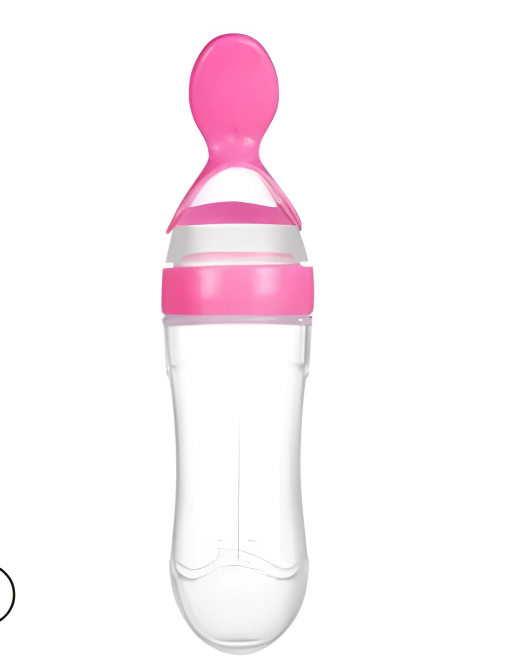 Baby silicone bottle feeder spoon with PP head for medicine, in blue, pink, yellow, or green colours