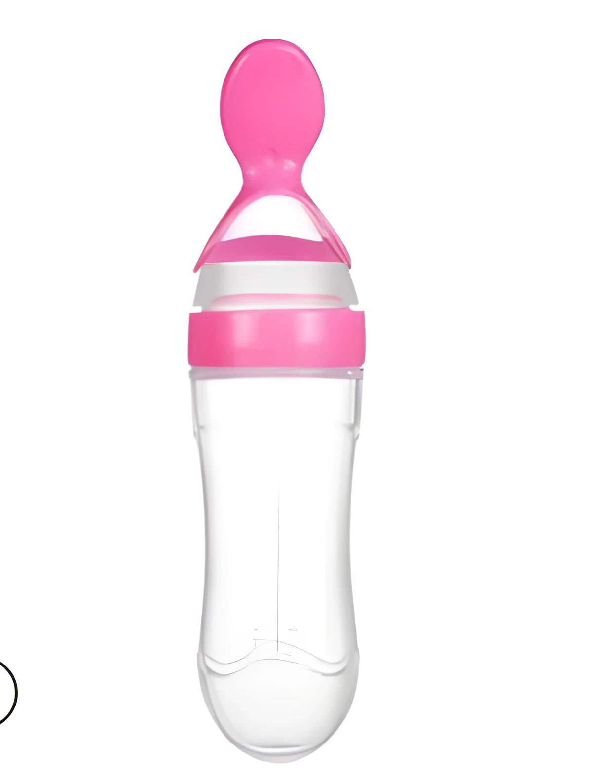 Baby silicone bottle feeder spoon with PP head for medicine, in blue, pink, yellow, or green colours