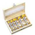 5-piece carbide wood hole reamer bit set with wooden box for drilling wood plastic gypsum board