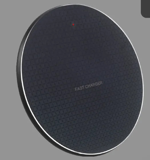 Ultra-thin aluminium wireless charging pad with 10W fast charging and Qi receiver