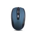 Matte wireless mouse in black with USB receiver, compact size 101x60x35mm