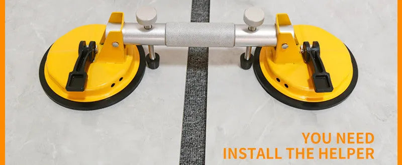 Fixed single claw heavy aluminum alloy tile vacuum suction lifter with suction cup for ceramic tile and glass handling