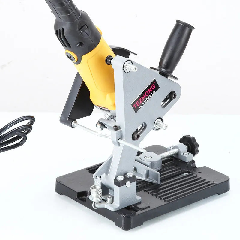 Universal alloy angle grinder bracket measuring 125mm for industrial tool mounting