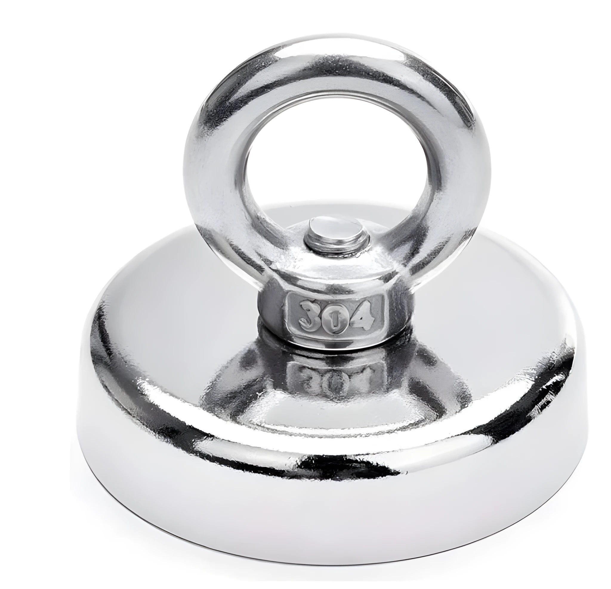 D25mm round ring salvage magnet with nickel plating for underwater metal retrieval