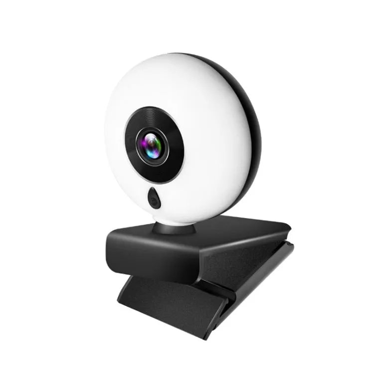 Black 2K HD USB webcam for PC with 12mm focal length and 10m effective distance, drive-free