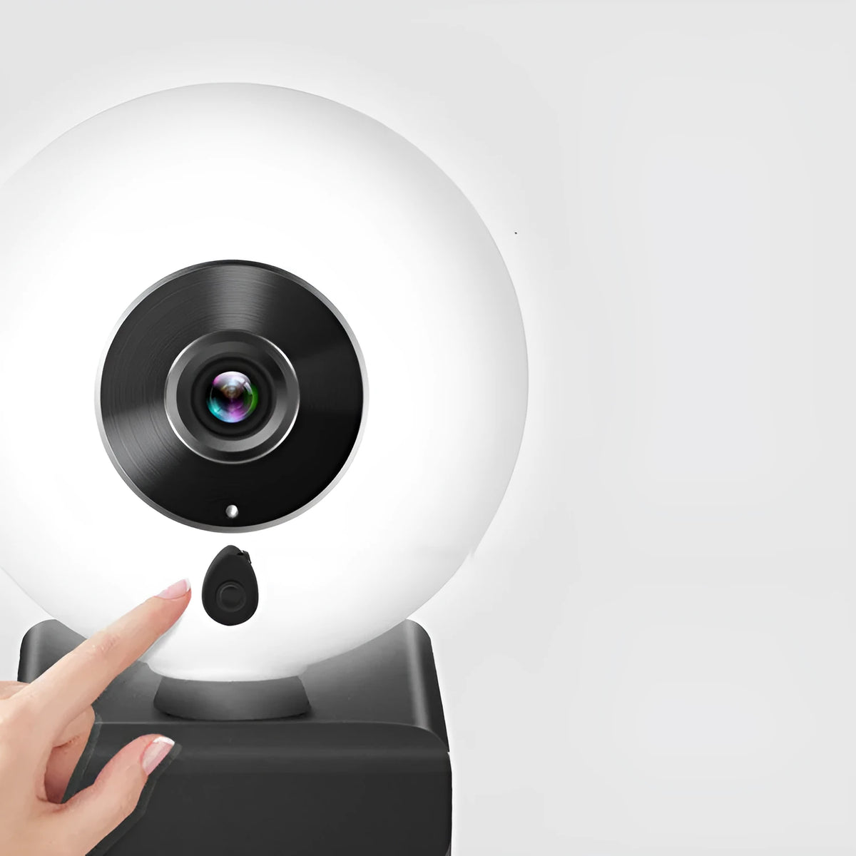 Black 2K HD USB webcam for PC with 12mm focal length and 10m effective distance, drive-free