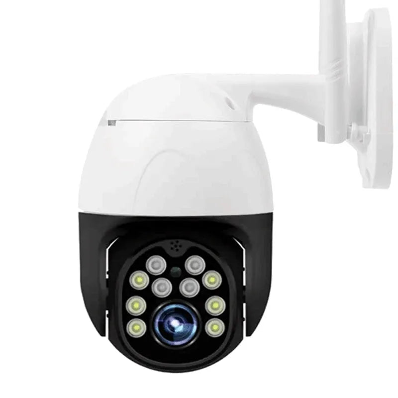 1080P wireless security camera with dual-light and IR night vision for outdoor home monitoring