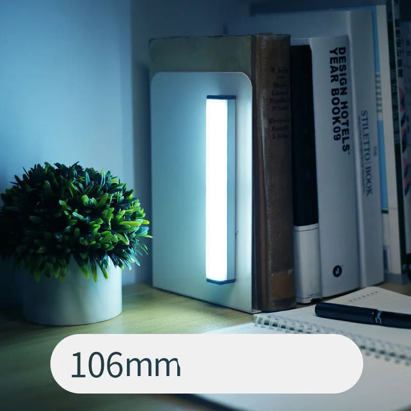 Hand-scanning induction wireless LED cabinet lamp strip with magnetic mounting in white or yellow