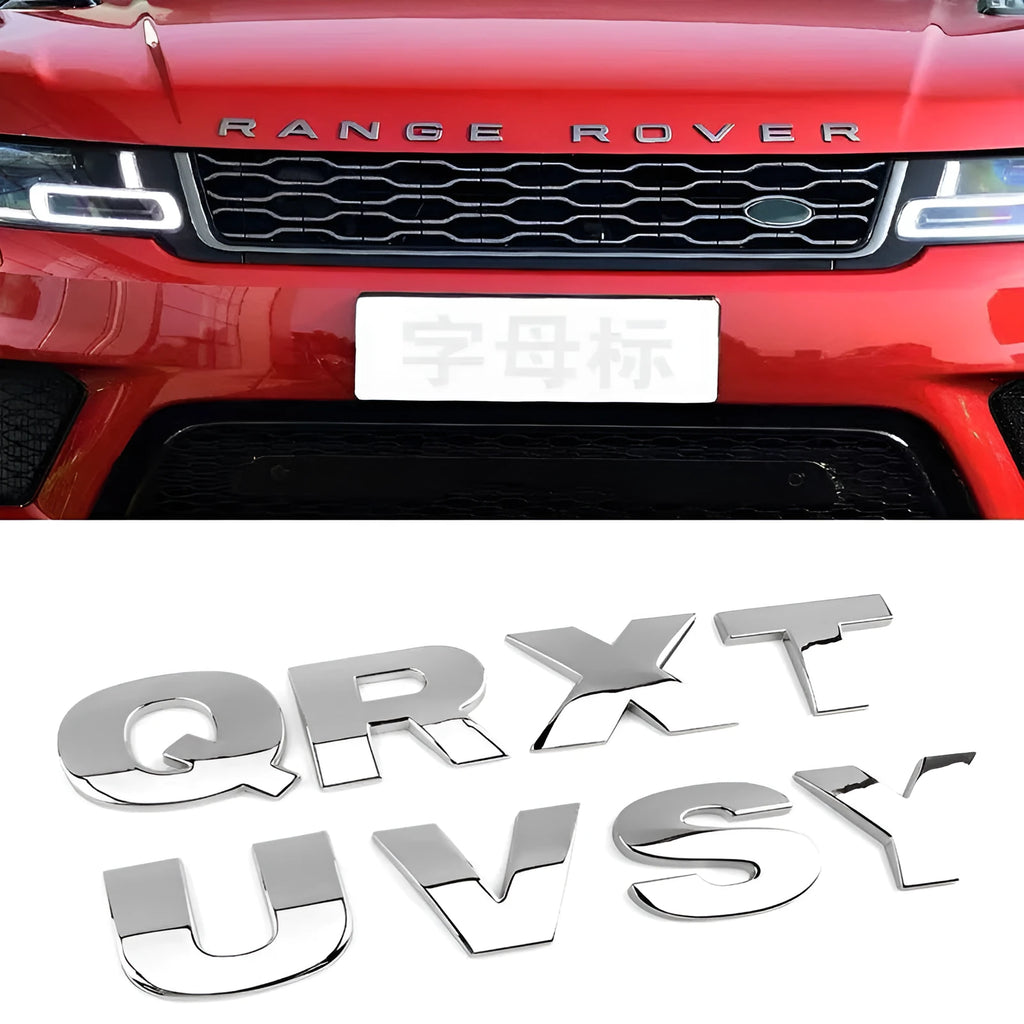 Large number car tail letter label in black style A showing 4.5 cm displacement paste sticker for car body