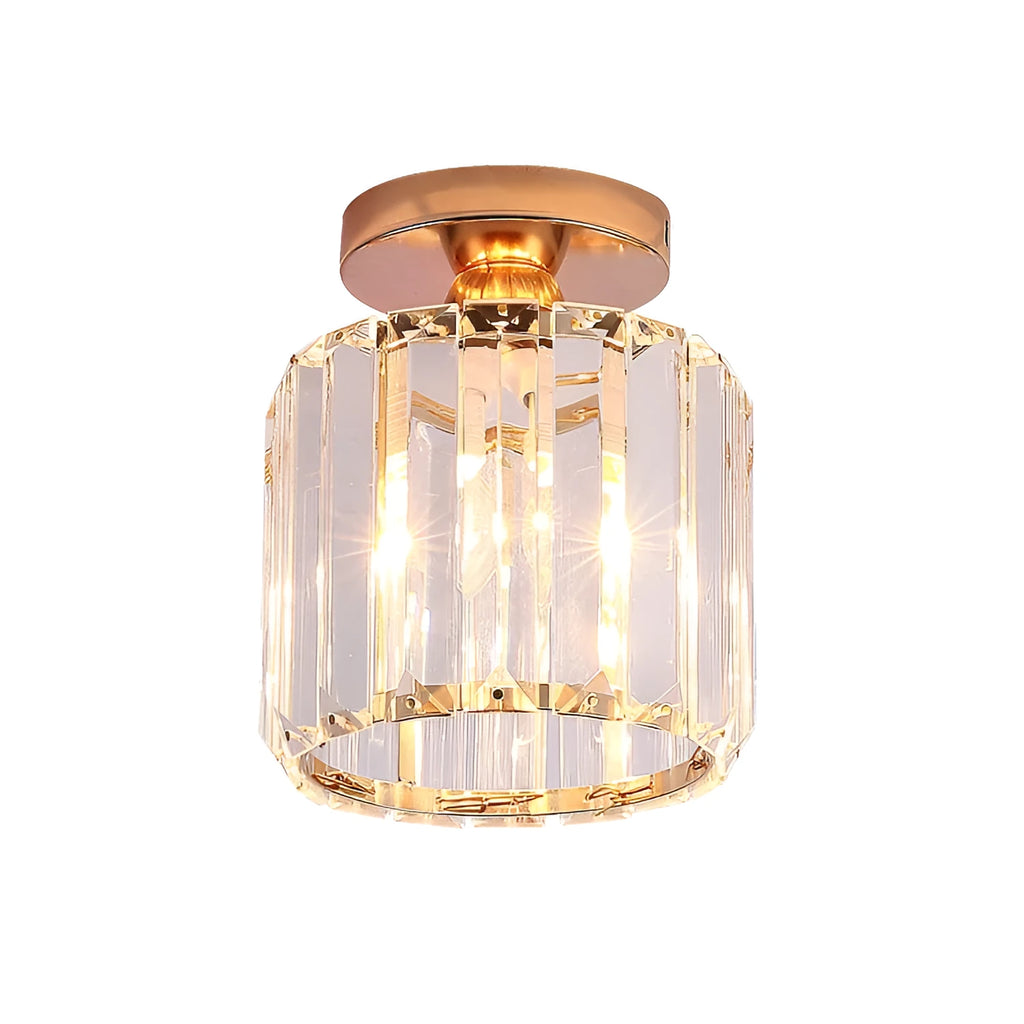 Black crystal ceiling aisle light with round shape for corridor entrance