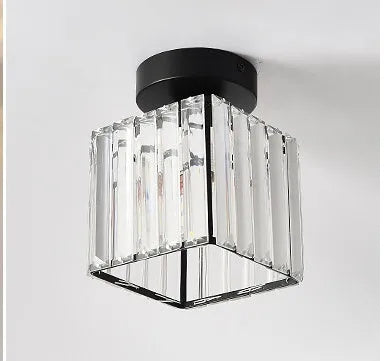 Black crystal ceiling aisle light with round shape for corridor entrance