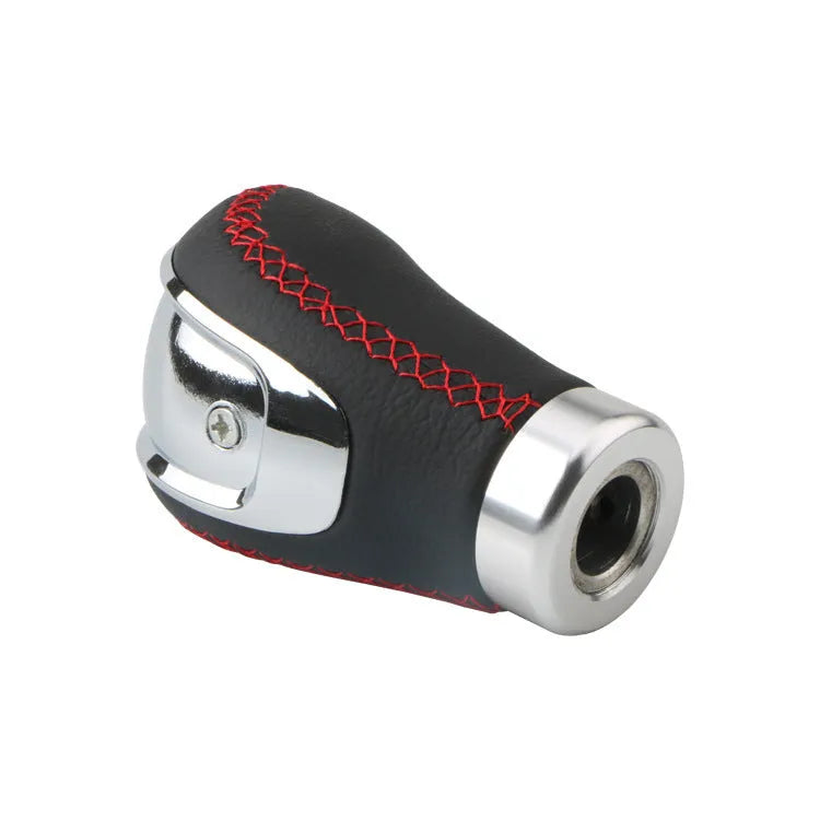 Modified PU rod wave club handball leather gear head for GM models in black with red line, 13cm length