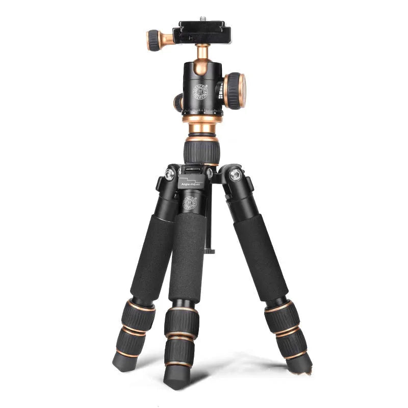 Black aluminium alloy ball head tripod for Apple iPhone photography and video recording