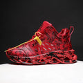 Men's black camouflage high-top basketball shoes with a rubber sole.