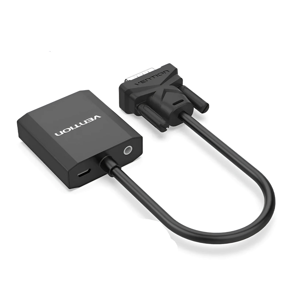 HDMI to VGA converter adapter cable silver with audio 25cm pure copper for computer TV projector