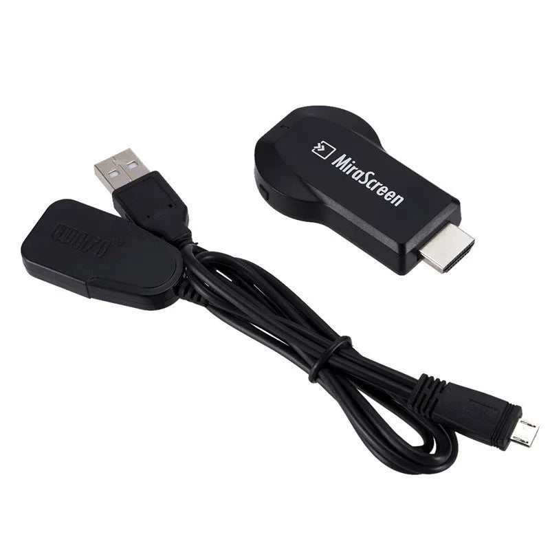 Mirascreen 2.4G WiFi HDMI wireless display adapter card in black