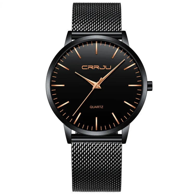 Casual quartz watch with alloy case and multiple strap options showing 30 metre water resistance