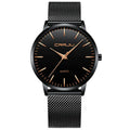 Casual quartz watch with alloy case and multiple strap options showing 30 metre water resistance