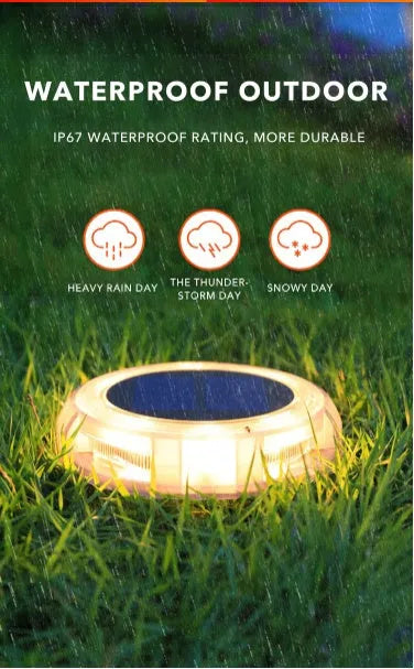 8LED solar LED light outdoor lawn lamp with IP67 waterproof, 135x135x70mm, cold light option
