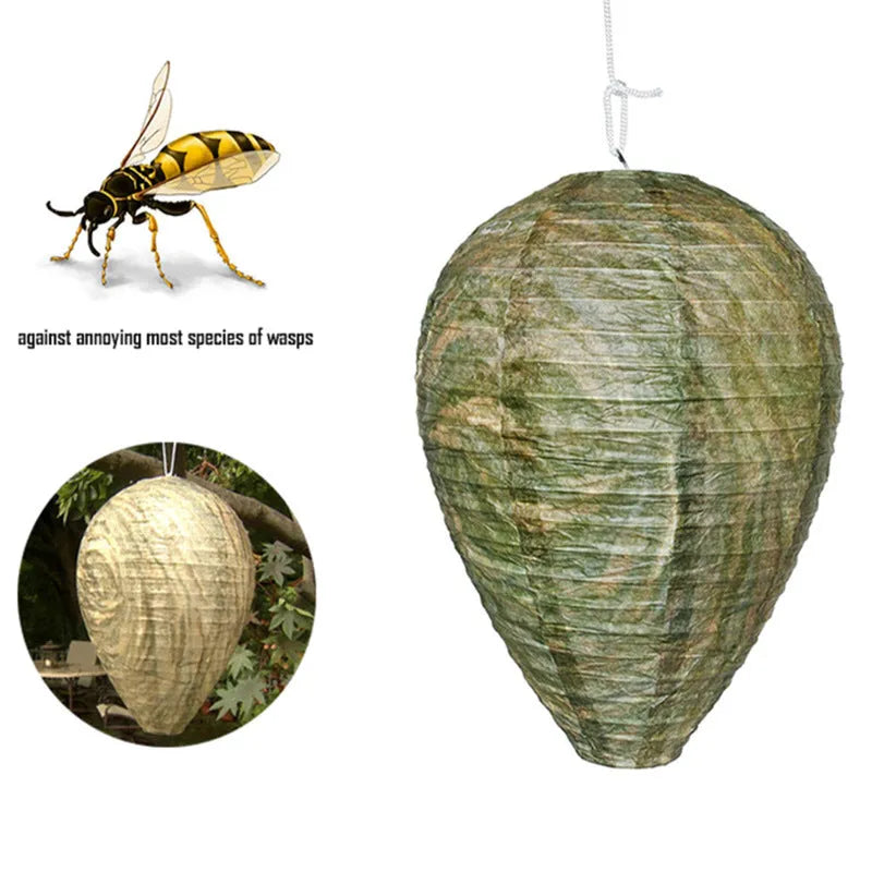 A 22x28cm beehive-shaped paper lantern with a wire frame in a photo-realistic colour.