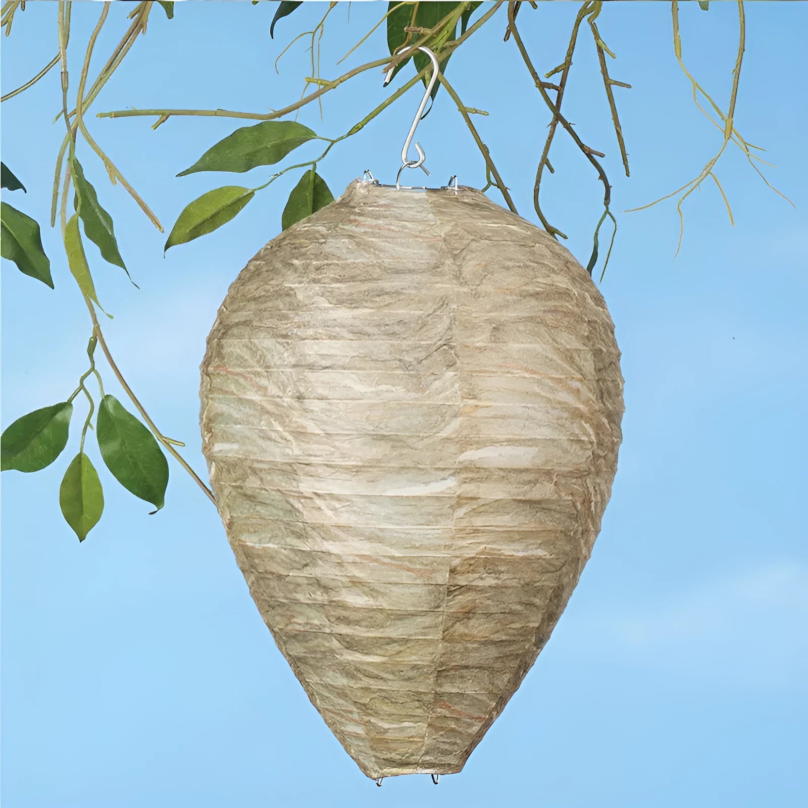 A 22x28cm beehive-shaped paper lantern with a wire frame in a photo-realistic colour.