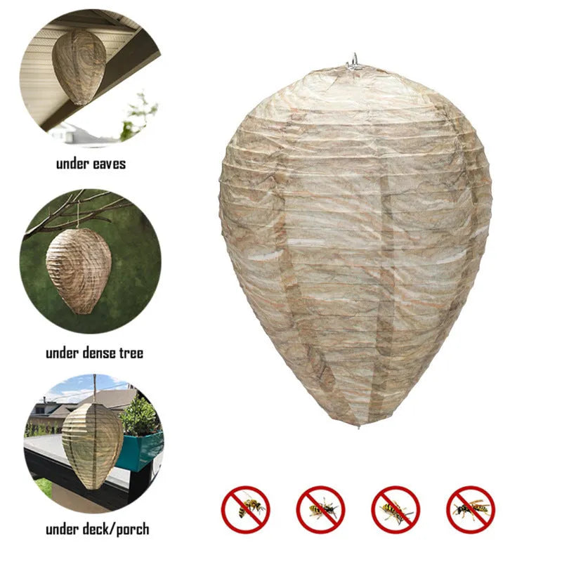 A 22x28cm beehive-shaped paper lantern with a wire frame in a photo-realistic colour.