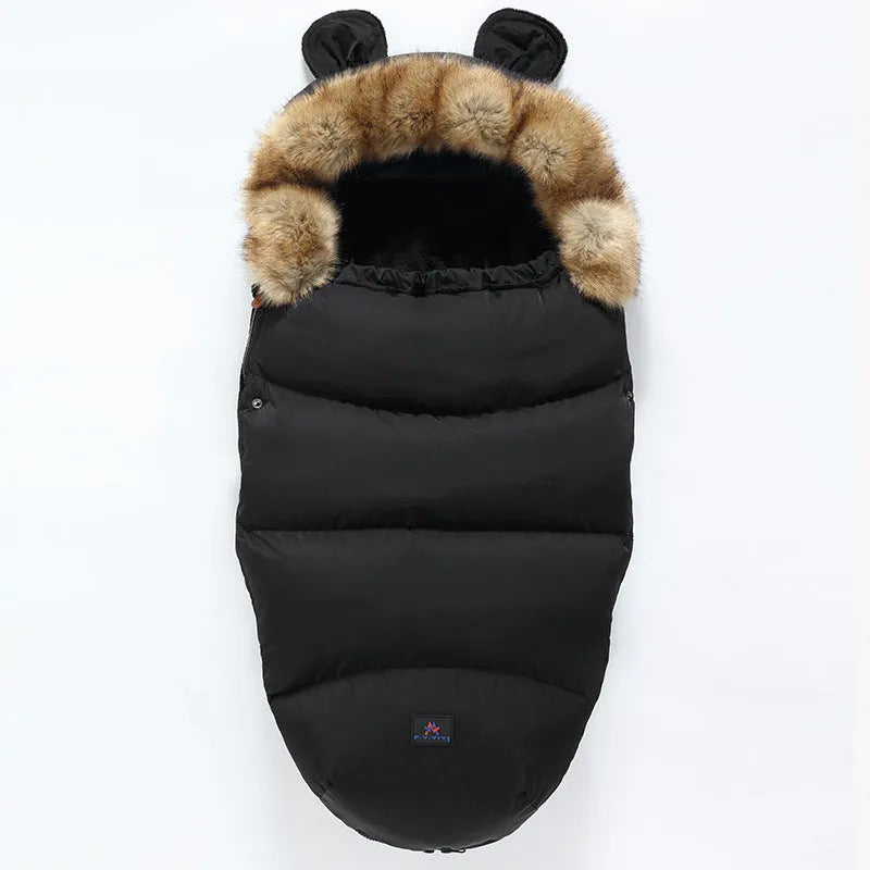 100cm cotton blend baby stroller sleeping bag in silkworm cocoon style on a pram