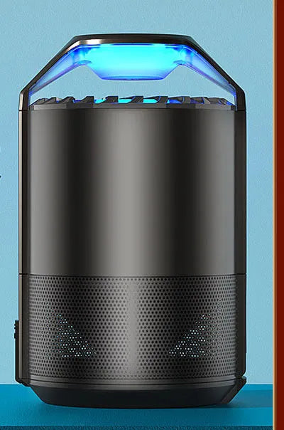 Black UV light mosquito killer lamp, photocatalyst indoor insect trap, 130x140x223mm, USB powered