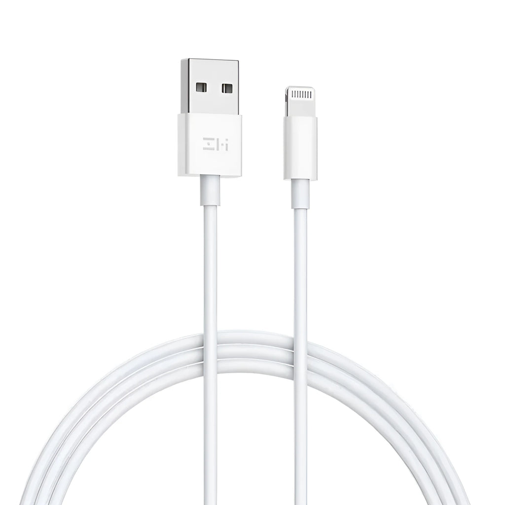 White MFI certified Lightning data cable 1m with USB and 8Pin connectors for iPhone XS Max