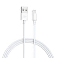 White MFI certified Lightning data cable 1m with USB and 8Pin connectors for iPhone XS Max