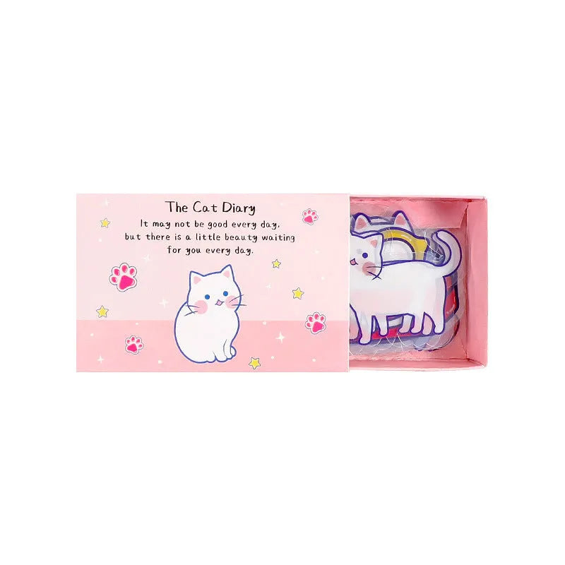 Pack of 20 Korean Ins Wind Box DIY stationery stickers showing bear, duck, cat and rabbit designs