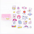 Pack of 20 Korean Ins Wind Box DIY stationery stickers showing bear, duck, cat and rabbit designs