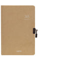 A5 hardcover locked diary notebook in beige camel or ya black with metal lock