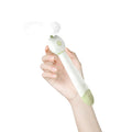 Stretchable cat toy laser stick in Avocado Green, ABS and PC construction, 438mm extended length