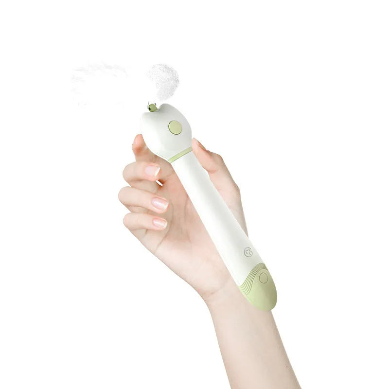 Stretchable cat toy laser stick in Avocado Green, ABS and PC construction, 438mm extended length