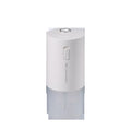 Blue columnar USB desktop humidifier with aromatherapy function on a wooden table